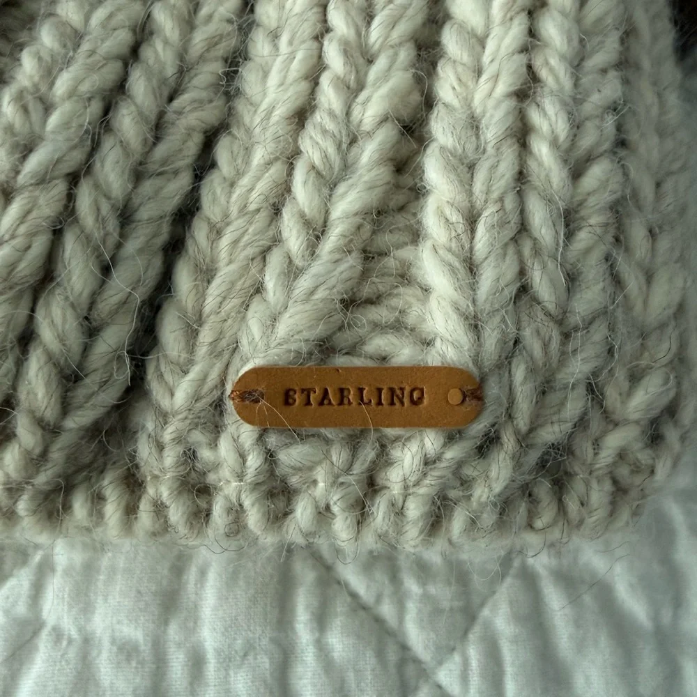 Stylish Kids Knit Hat with Faux Fur Pom Poms